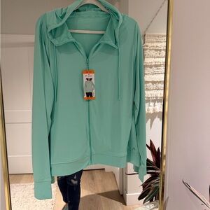 Head Light Green Zip-Up Jacket